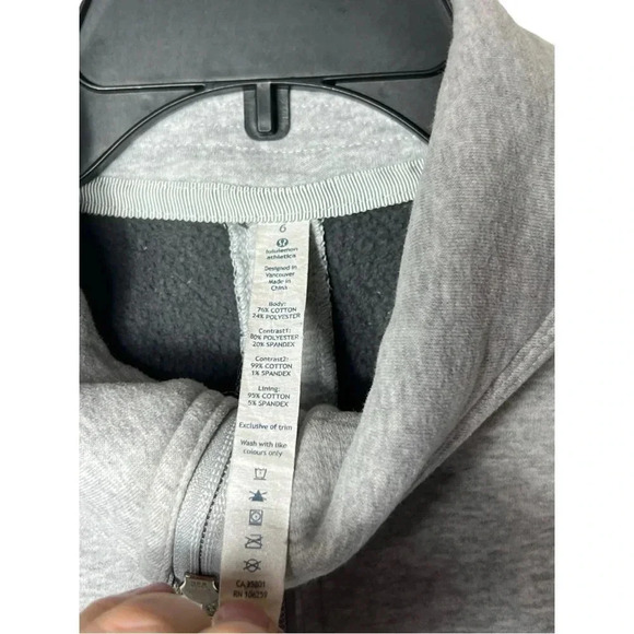 1640. LULULEMON‎ GRAY EN ROUTE JACKET SIZE 6 ZIPPER DETAIL IN BACK COLLARED - Picture 9 of 13